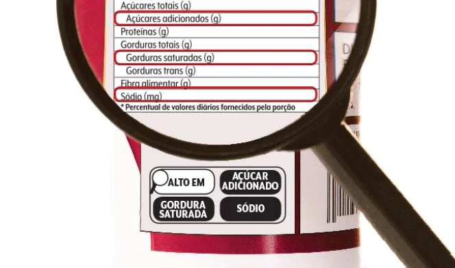 Nutricionista elaborando informações nutricionais personalizadas para produto Exemplo visual de rótulo adequado segundo legislação brasileira