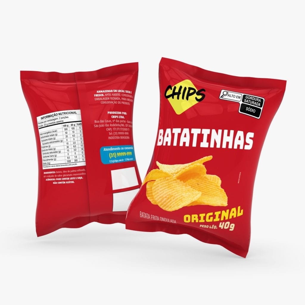 Linha de produção em massa de rótulos com dizeres detalhados, mostrando a capacidade de uma empresa de rotulagem de alimentos de atender grandes demandas do mercado.